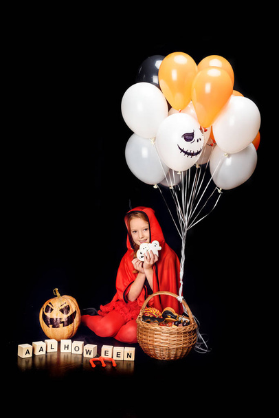 child with halloween balloons - Photo, Image