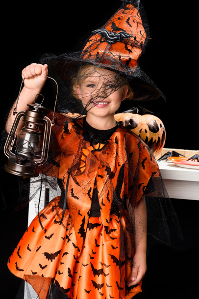 child in costume of witch - Foto, Imagem