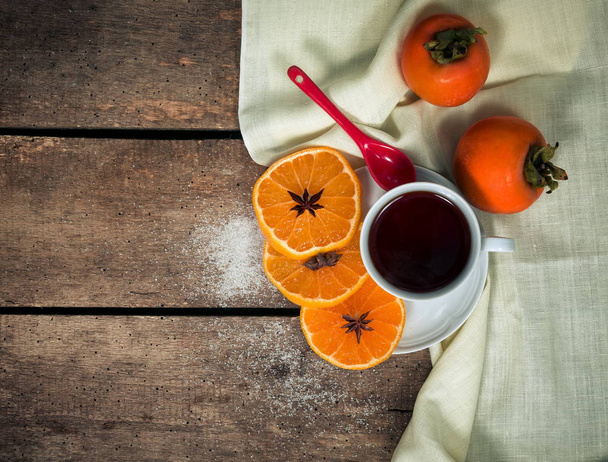 Citrus tea on the table - Фото, зображення