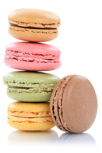 Macarons macaroons stack from France isolated - Foto, afbeelding