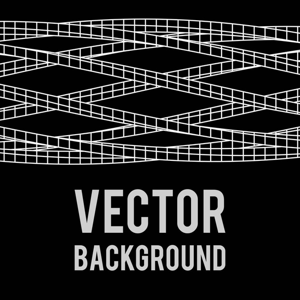 Low poly wireframe mesh background. - Vector, Imagen