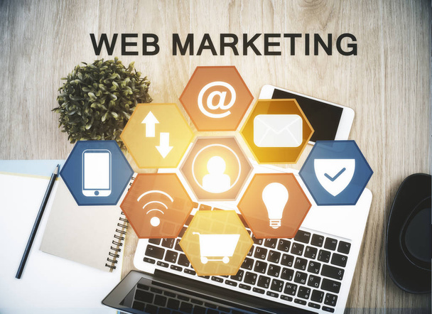Web marketing concept  - Foto, Bild