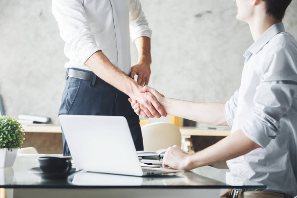Caucasian businessmen shaking hands  - Photo, Image