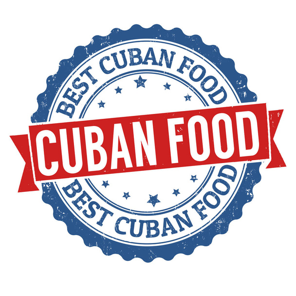 kubanisches Lebensmittelschild oder Stempel  - Vektor, Bild