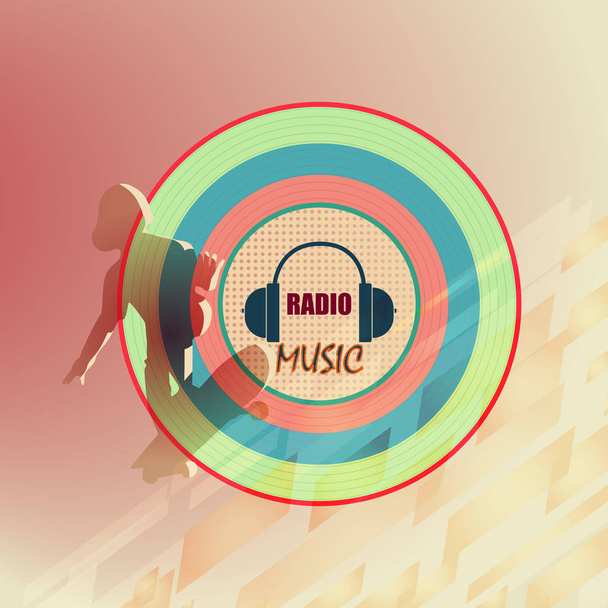 Música logo radio
 - Vector, imagen