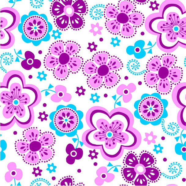 Patrón de flor abstracta
 - Vector, Imagen
