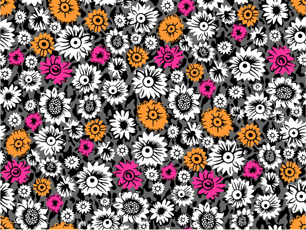 Patrón de flor abstracta
 - Vector, Imagen