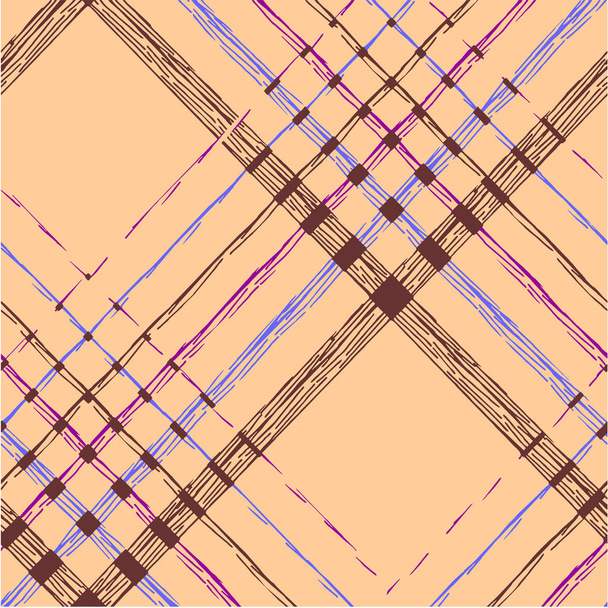 Grunge geruit patroon - Vector, afbeelding