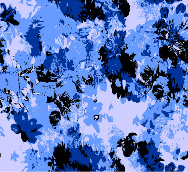 抽象的な花のパターン - ベクター画像