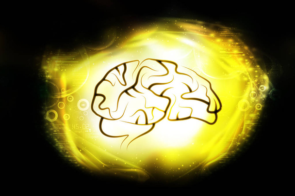 ilustración digital de la presentación del cerebro humano
 - Foto, imagen