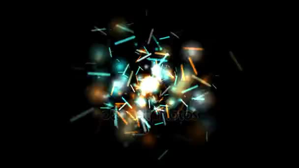 4k Abstrakti kipinä tikku hiukkanen flash ilotulitus, roiske sulaa terästä räjähdys
. - Materiaali, video