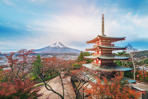 Mont Fuji, Pagode Chureito en automne
 - Photo, image