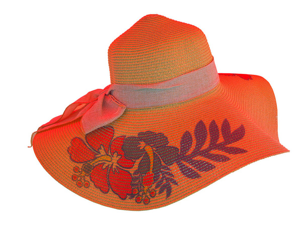 Sombrero de mujer marrón. (Recorte camino
) - Foto, imagen