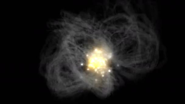 4 k 旋回煙霧汚染穴、霧空気霧風、サイクロン、星の粒子. - 映像、動画
