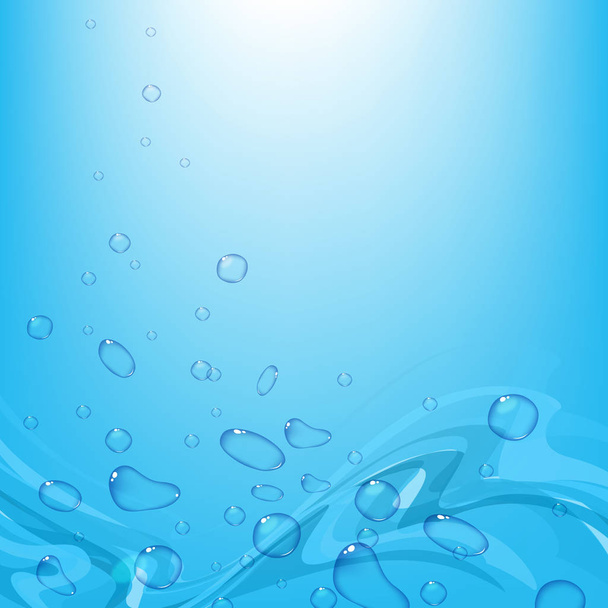 abstract blue a drop of water background - Vector, Image