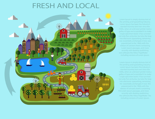 Natural food. infographic - Vektor, Bild
