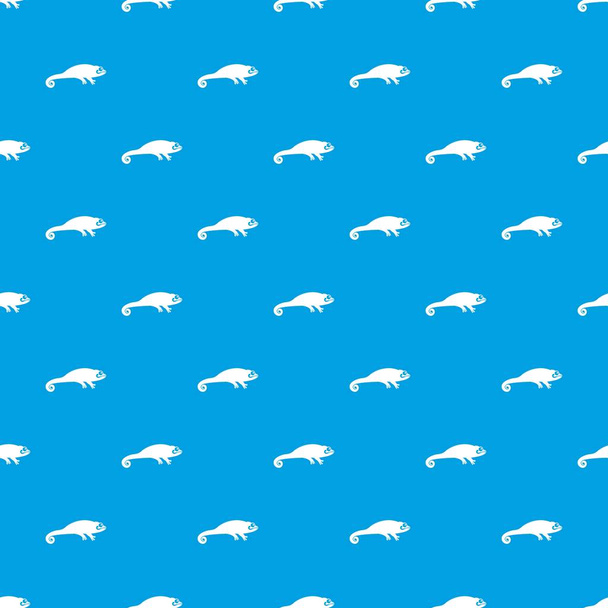 Chameleon pattern seamless blue - Διάνυσμα, εικόνα