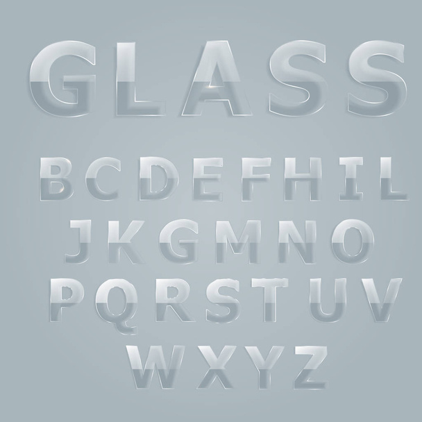 Стеклянные буквы алфавита
 - Вектор,изображение
