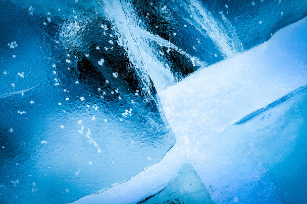 Gros plan de la glace montrant les détails et la texture - Photo, image