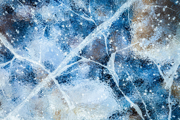 Κοντινό πλάνο του πάγου που δείχνει τις λεπτομέρειες και την υφή - Φωτογραφία, εικόνα