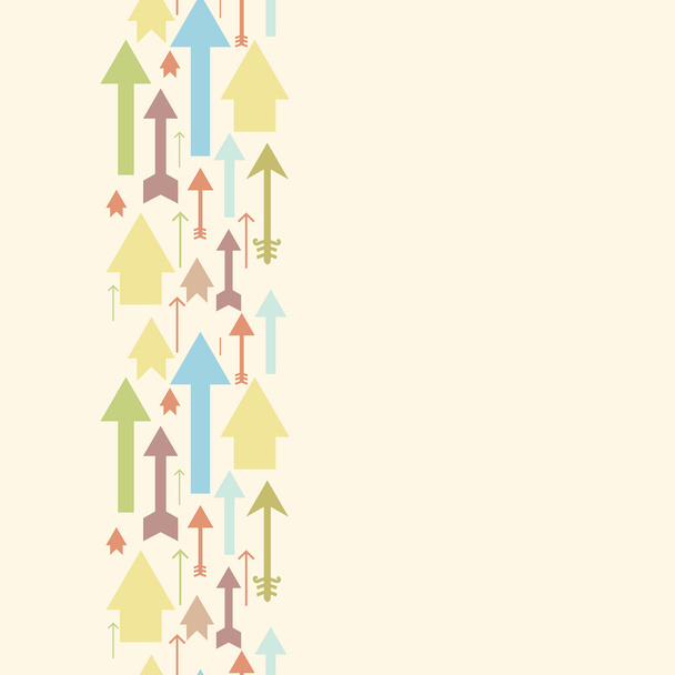 Arrows pointing up vertical seamless pattern background border - ベクター画像