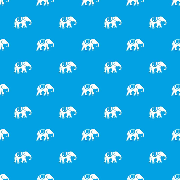 Elephant pattern seamless blue - Vector, afbeelding