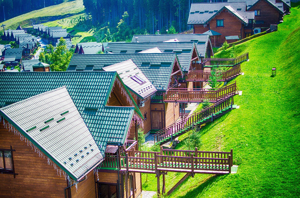 Comfortable houses in the Carpathian mountains  - Photo, Image