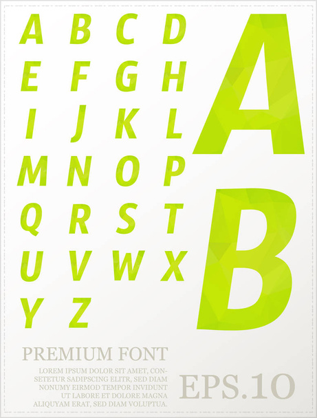 Dimensión colorido alfabeto conjunto fuente Bajo polivinílico artístico color fon
 - Vector, imagen