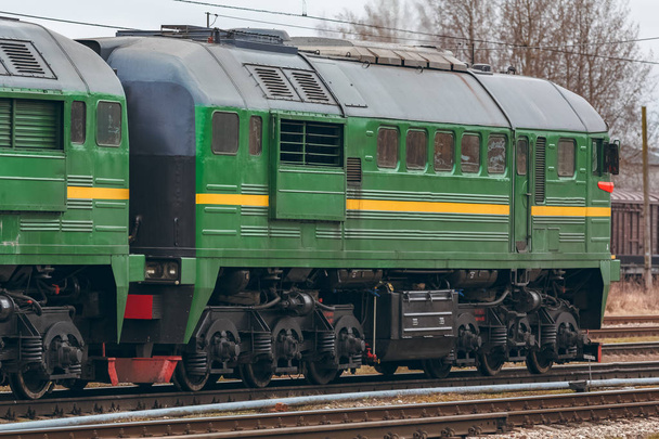 Green diesel locomotive - Fotó, kép