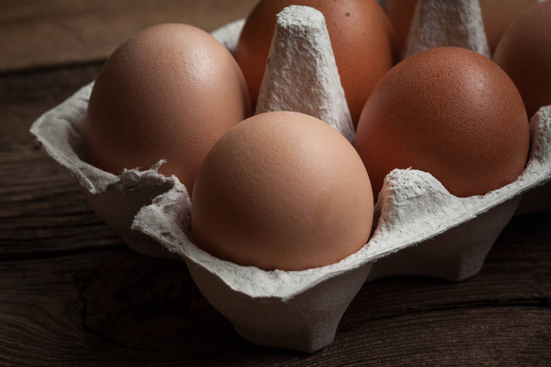 Fresh farm eggs. - Foto, Bild