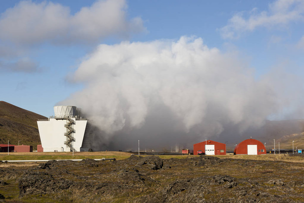 Krafla Geotermální elektrárna v severní části Islandu - Fotografie, Obrázek