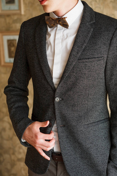 Giyim, dostum takım elbise ve kravat damat - Fotoğraf, Görsel