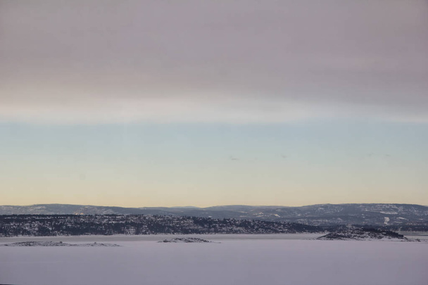 View of iced oslo fjord in winter - Photo, Image