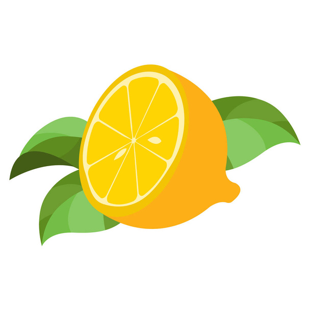 Half of lemon logo. - Vektor, kép
