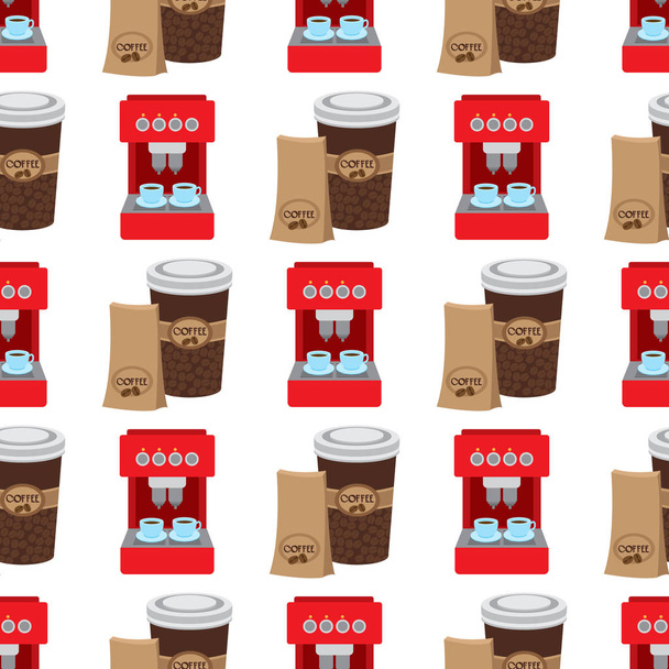 illustrations on the theme of coffee - Vector, Image
