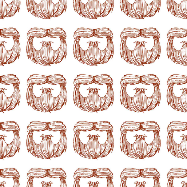 Seamless pattern with  mask beards - Vetor, Imagem