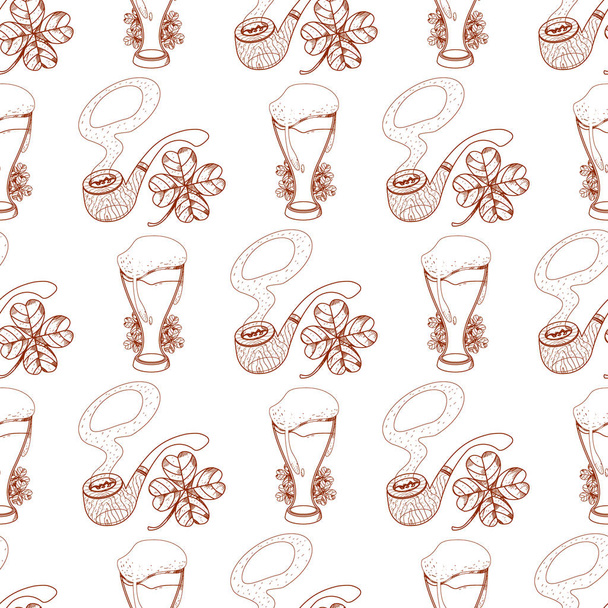 Seamless pattern with  pipes - Vector, imagen