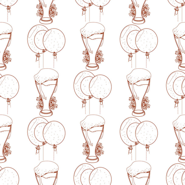 Seamless pattern with balloons  - Διάνυσμα, εικόνα