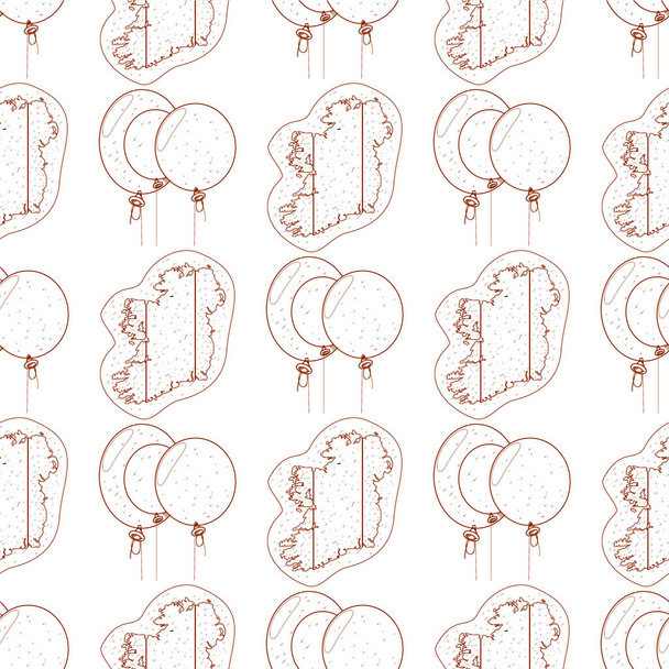 Seamless pattern with balloons  - Vetor, Imagem