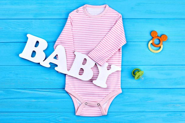 High quality natural bodysuit for baby-girl. - Photo, Image