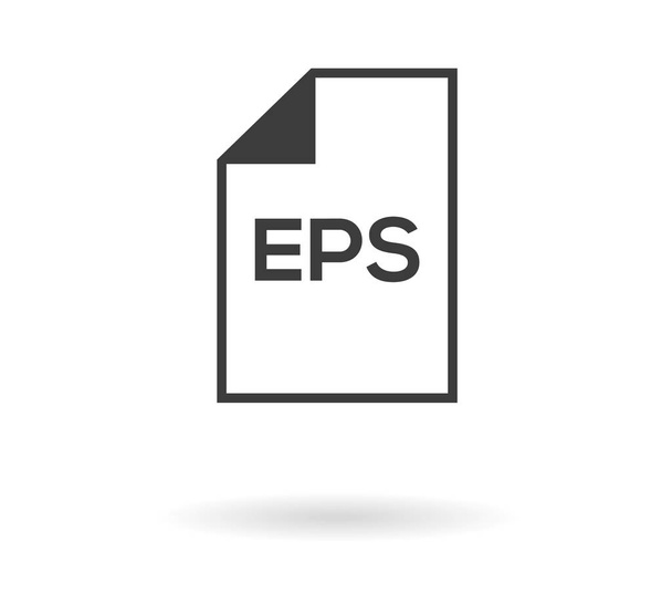 Ícone de escala de cinza simples de folha (arquivo) e texto EPS dentro
 - Vetor, Imagem
