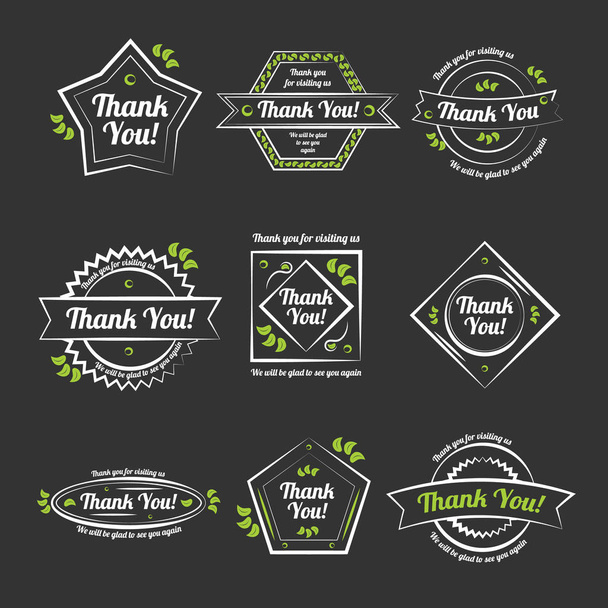 Thank you badges - Vector, Image