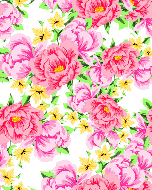 Seamless flowers pattern - Vecteur, image