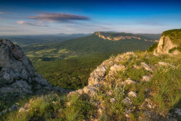 View from the top of mountain to the Crimea valley - Фото, зображення