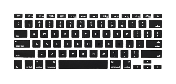 Black silicone computer keyboard - Photo, Image
