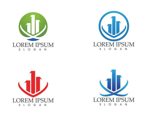 Logo della finanza aziendale - illustrazione del concetto di vettore - Vettoriali, immagini