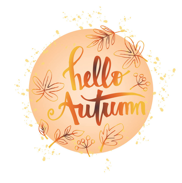 Olá Autum Card
 - Foto, Imagem