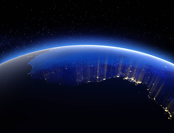 A világ az űrből. Ez a kép felszerelt-a Nasa 3d-leképezést elemei - Fotó, kép