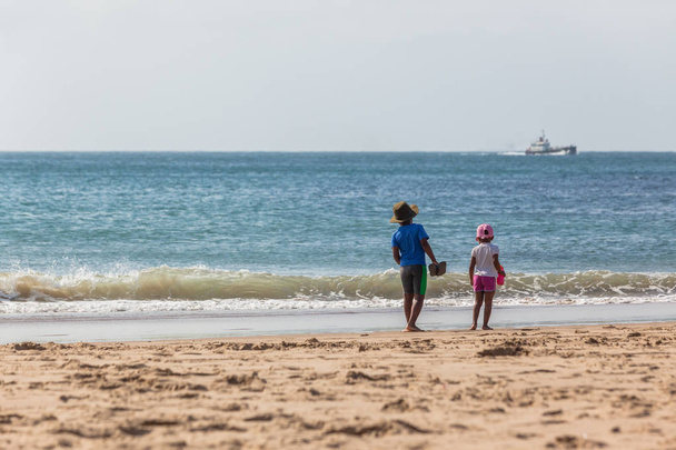Lapset Beach Ocean Shoreline
 - Valokuva, kuva