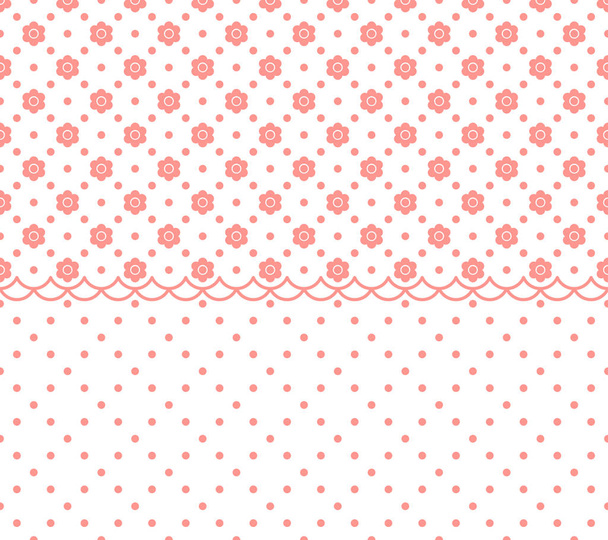 Horizontal seamless geometric pattern with abstract flower ornament. Vector Illustration - Vektori, kuva